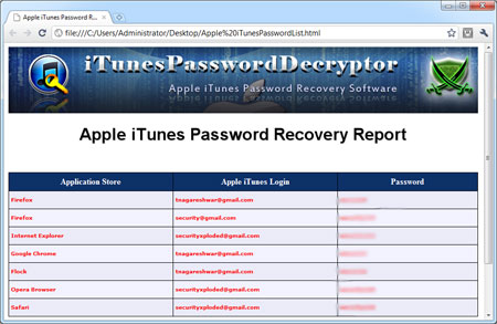 Exported IM Accounts to HTML