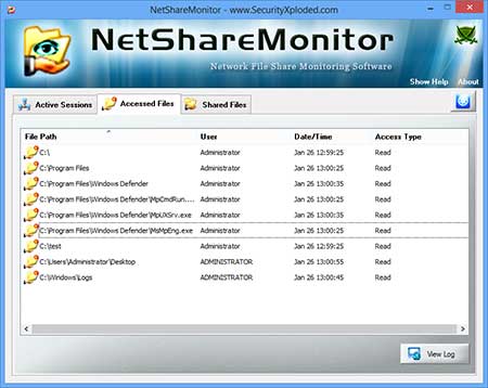NetShareMonitor showing recovered passwords