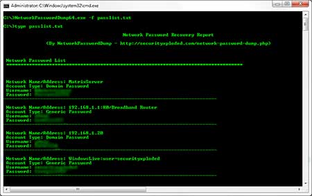 NetworkPasswordDump in Action