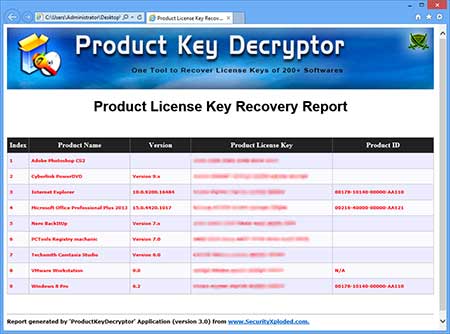 ProductKeyDecryptor