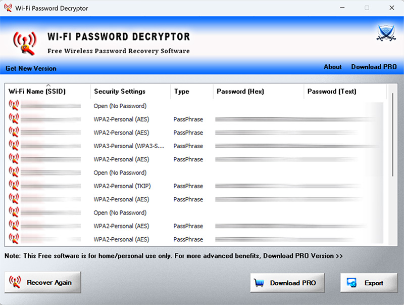 NetworkPasswordDecryptor Tool